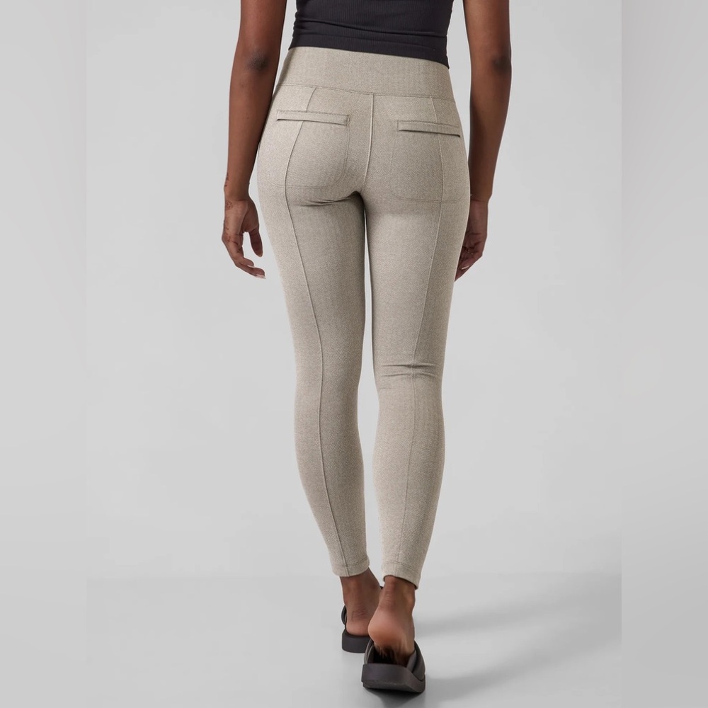 Athleta Delancey Herringbone Tight Walnut Brown Medium